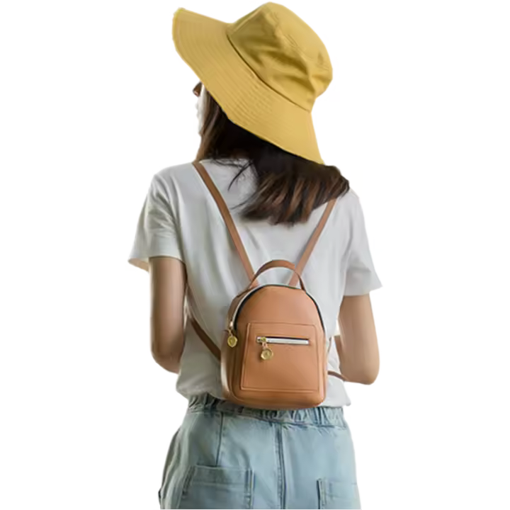 Mochila De Moda Para Mujer Mini Soft Touch Multifuncional Pequeña Bolso De Hombro Para Damas Y Niñas Color Negro - 1