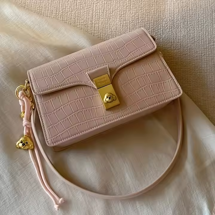 Bolso Cruzado Retro de Cocodrilo para Mujer 2025 Correa Desmontable Ajustable - 1