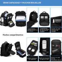 Bolsa de cabina, bolsa de embarque, aprobada por aerolínea, mochilas multifuncionales para ordenador de viaje al aire libre - details 4