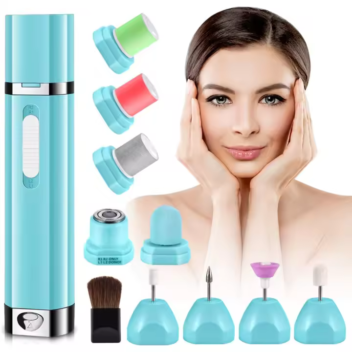 Juego de limas de uñas eléctricas 9 en 1, taladro de uñas inalámbrico portátil, Kits de uñas acrílicas, manicura y pedicura para salón en casa - 1