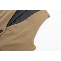 BUNO-moda para mujer, chalecos lisos de un solo pecho, chaleco Vintage sin mangas, chaquetas femeninas elegantes para mujer, camisetas sin mangas - details 7