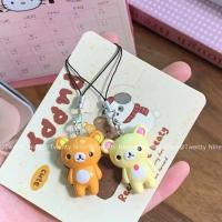 Llavero de Cuerda de Teléfono Rilakkuma Fácil Oso Llavero de Muñeca Perezosa para Bolsa - details 3