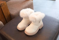 Botas cálidas de terciopelo para niños pequeños, zapatos impermeables de cuero para la nieve, exteriores, Invierno - details 8