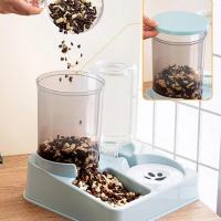Alimentador y bebedero automático para mascotas, dispensador de agua antipunta 2 en 1, contenedor de comida para mascotas Visible de plástico para perros - details 0
