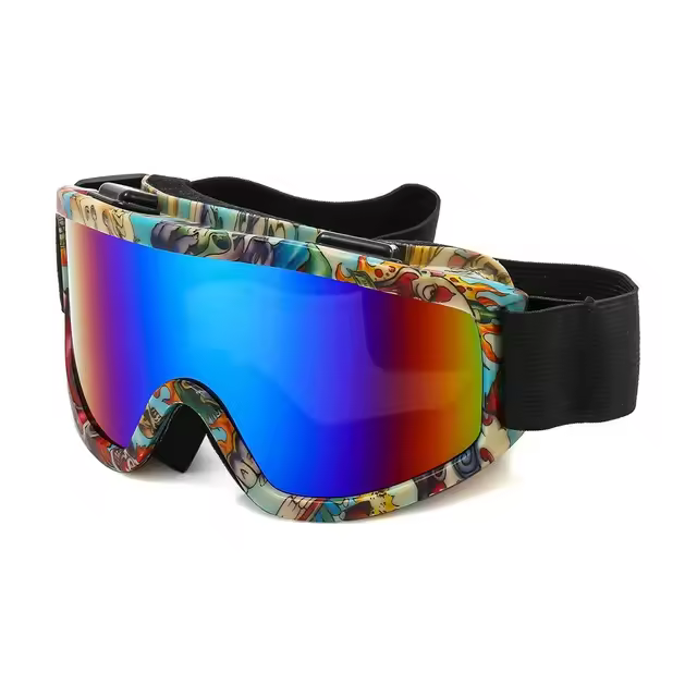 Gafas de esquí de montaña antivaho con lentes coloridas, Marco grande, deportes al aire libre, gafas de Snowboard de nieve para adultos y jóvenes - 1
