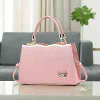 Bolso Cruzado Versátil Correa Desmontable, Herrajes Dorados, Cierre de Cremallera, Accentos Blancos y Dorados, Lazo Decorativo Ideal para Uso Casual y Profesional, Bolso de Oficina Moderno, Forro de Poliéster - details 3