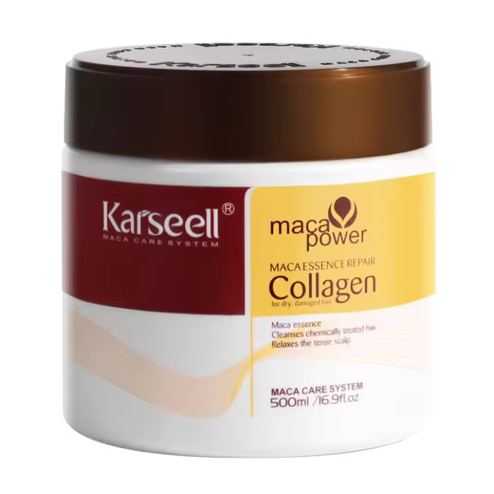 Karseell Treatment Deep Repair Conditioning Aceite de argán Mascarilla de colágeno Esencia para todo tipo de cabello seco y dañado 16.90 oz 500 ml - 1