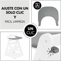 Set de Tronas de Bebé Evolutivas con Bandeja y Cojín de 2 Piezas |   Trona de madera regulable |   Silla Alta para Niños desde 6 Meses con Accesorios - details 4