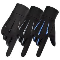 Guantes de ciclismo invernales para hombre Forro térmico, viento frío, impermeable, pantalla táctil, ciclismo, correr al aire libre, esquí - details 1