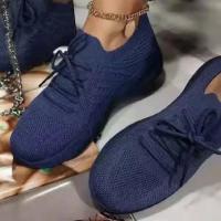 1 par de zapatillas para correr cómodas con cordones y plataforma deportivas informales a la moda para mujer - details 4