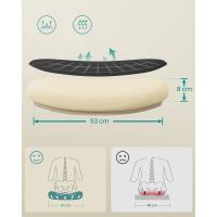Silla de Oficina, Silla de Escritorio de Malla, Silla Giratoria Ergonómica, Soporte Lumbar, Oscilante, Asiento de 53 cm, Apoyabrazos Abatibles, Negro OBN037BKV2 - details 14