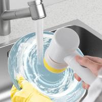 Cepillo de Limpieza Eléctrico Cepillo de Frotar Potente con 5 Cabezas Reemplazables para Baño y Cocina - details 3