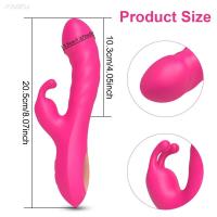 Leten Dual Aguja de Conejo Vibrador 3en1 Dildo de Estimulación de Clítoris y Punto G - details 4