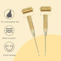 Beauty Derma-Rodillo profesional para el crecimiento del cabello y la barba, rodillo de masaje con microagujas de Metal dorado para hombres y mujeres - details 0