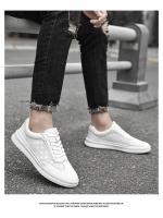 Zapatos Casuales para Hombre Auténtica Piel de Vaca, Baja Altura, Negro Puro, Moda, Zapatillas Deportivas - details 6