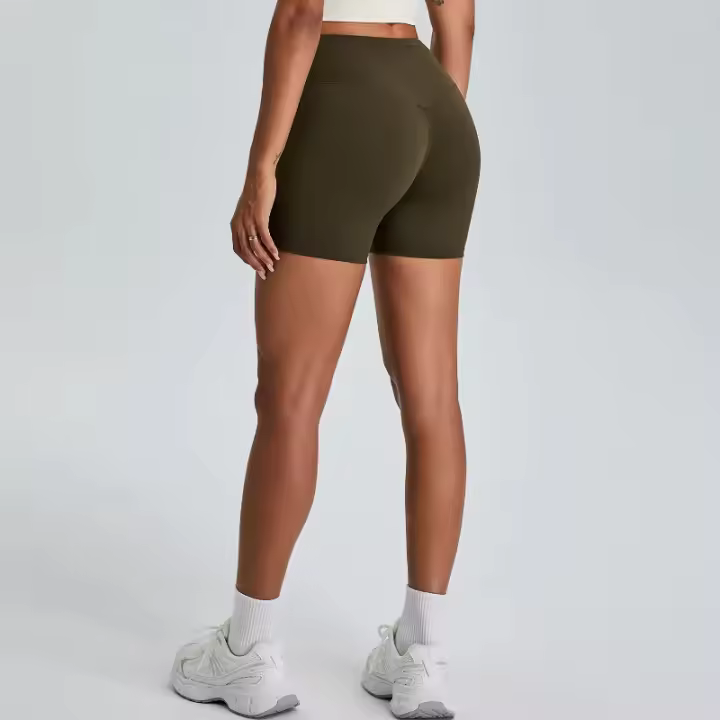 Pantalones cortos deportivos de cintura alta Control del vientre Hip Lift Ropa deportiva Pantalones cortos de yoga para mujer - 1