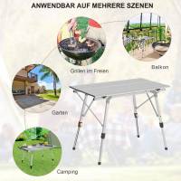 Mesa de camping, mesa plegable de aluminio con bolsa de transporte, altura ajustable - details 7