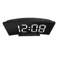 Reloj de pantalla curva, despertador Led Digital con pantalla de temperatura, reloj de espejo grande, mesita de noche - details 2