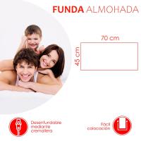 Almohada 100% de Algodón, Transpirable, Suave, Anticaros, Blanco y Cremallera en el Lateral. - details 0