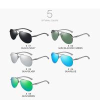 Gafas de sol polarizadas para hombre, gafas de sol de diseño de marca para hombre, gafas de sol con lentes de espejo de pierna de aluminio para hombre/mujer - details 1