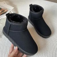 Botas de nieve con plataforma plana para mujer, cálidas e informales, hechas de ante y felpa, zapatos gruesos de moda gótica para invierno 2023 - details 26