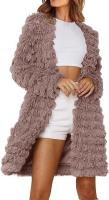 Nueva chaqueta de piel artificial de otoño e invierno, abrigo largo de piel con apertura frontal a la moda - details 1
