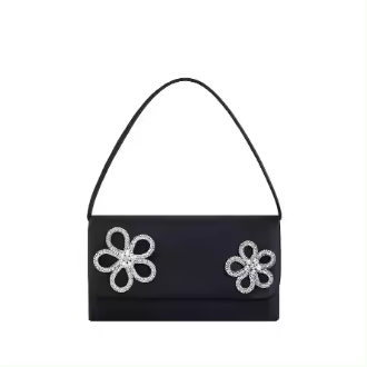 Bolso de noche para mujer, boda, decoración de flores, estilo retro, bolso de mano, material poliéster, adecuado para fiestas y cenas. - 1