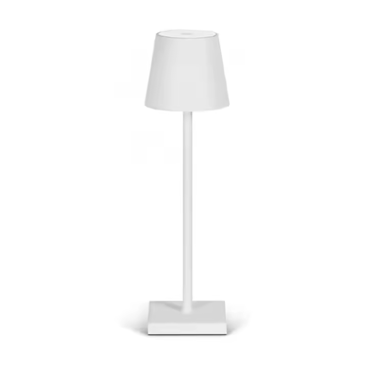Lámpara de mesa portátil recargable moderna Lámpara de noche blanca cálida para comedor Dormitorio Camping Balcón al aire libre Blanco - 1