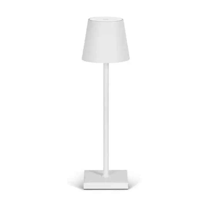 Lámpara de mesa portátil recargable moderna Lámpara de noche blanca cálida para comedor Dormitorio Camping Balcón al aire libre Blanco - 1