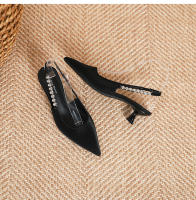 Xiaoxiangfeng-correa de cadena puntiaguda, tacón medio, zapatos individuales - details 30