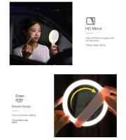 Espejo De Maquillaje Portátil Recargable Con Luz LED Rotativo Redondo Pequeño Y Plegable Para Viajes Espejo De Mano Con Luz USB - details 2