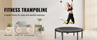 SucceBuy Mini trampolín plegable, reboteador de fitness, silencioso y estable, para adultos, entrenamiento de ejercicio en interiores/jardines - details 0