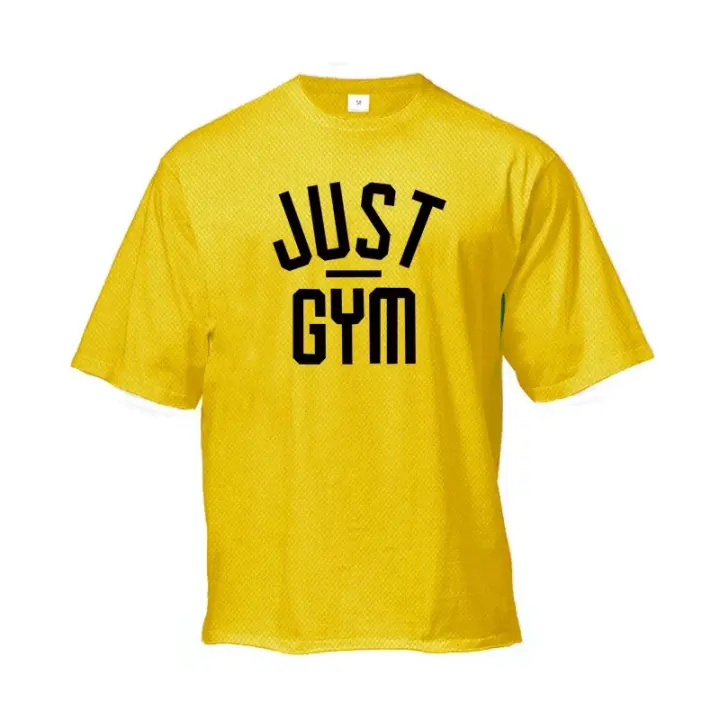 Drop Shoulders Oversized T shirt Men Loose Gym Clothing Bodybuilding Fitness Streetwear Hip Hop T-shirt Quick Dry Mesh Sport Tee - 1