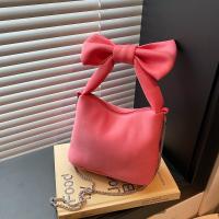 Bolso de mano versátil y creativo con lazo para mujer, bolso de mano de Color rosa de estilo coreano, bolso de hombro dulce de gran capacidad rojo para uso diario - details 1