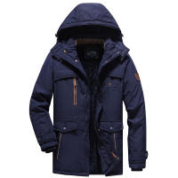 Abrigo de Invierno de Moda para Hombres CHAIFENKO Abrigo de Vellón Grueso con Múltiples Bolsillos - details 3