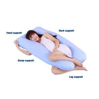 Funda de Almohada de Cintura Multifuncional en Algodón U-Forma Soporte de Cintura para Durmiente Lateral Funda de Almohada para Novio Embarazado - details 0