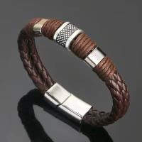 Pulsera de cuero tejido con cuentas Estilo Punk de Hip-hop para hombres - details 3