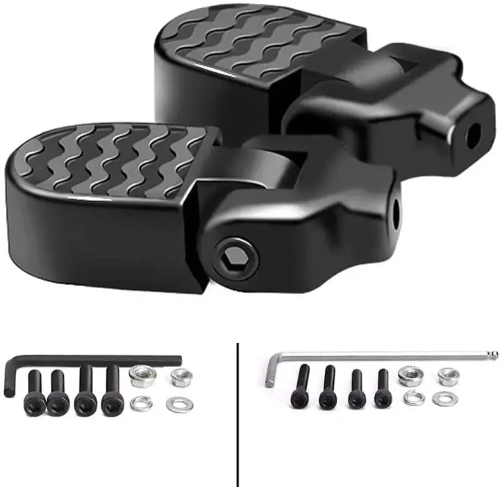 Pedales Plegables de Aleación de Aluminio para Bicicleta Pegamentos de Pie Traseros Antideslizantes - 1
