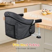 Mesa para Bebé, Trona Portátil Plegable con Arnés de Seguridad, Asiento Enganchable infantil con Bolsa de Transporte para Casa y Viajes (Azul) - details 37