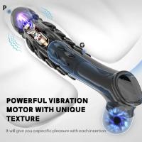 Leten Plug de Vibrador Extensible y Mejorador de Tamaño Anillo de Retraso de Ejaculación para Hombres Juguetes Sensoriales de Salud - details 2