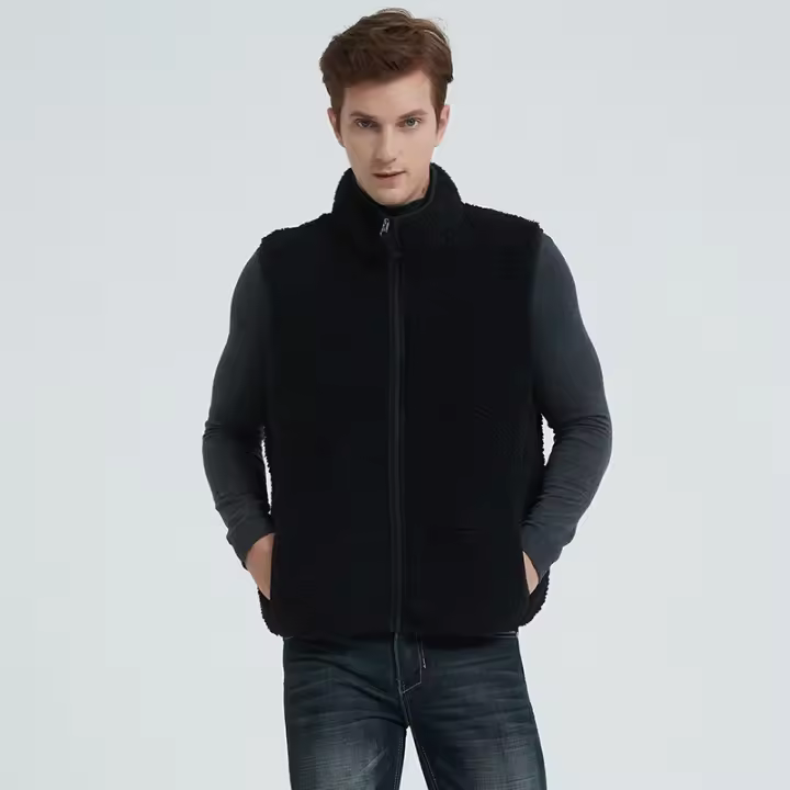 Chaleco fino de plumón para hombre, chaleco de algodón cálido - 1