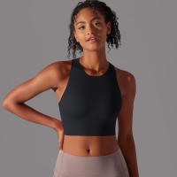 Sujetador de Yoga sin costuras para mujer, chaleco de Yoga Sexy, Sujetador deportivo de alto impacto para entrenamiento, Tops deportivos sin mangas para gimnasio - details 7