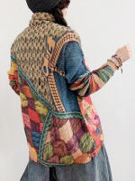 Suéteres con estampado Vintage para mujer, jerséis holgados de cuello alto de estilo europeo, jerséis elegantes informales, moda de invierno, 2023 - details 5