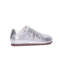 Nuevos deportes de diseño único con zapatos planos casuales ligeros plateados cubiertos de cuero - details 2