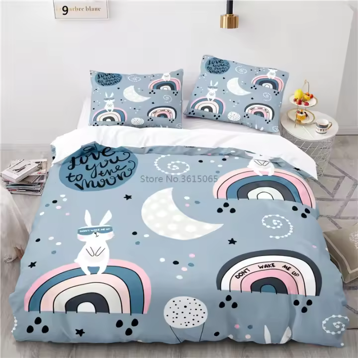 Conjunto de Ropa de Cama de Zorro Pequeño Juego de Almohada y Funda de Edredón para Niños - 1