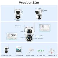Cámara Wifi de doble lente 4K de 8MP para exteriores, cámara de seguridad PTZ con Zoom 10X, visión nocturna, cámara de movimiento automático, aplicación Espion Wifi P6Slite - details 1