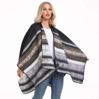 Nuevo chal de otoño e invierno para mujer, imitación retro de Cachemira con abertura, capa gruesa y cálida, chaqueta, estilo pasarela - details 2