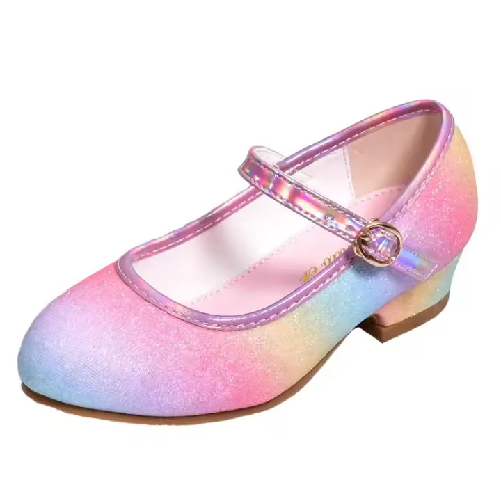 Chica Purple Leather Rainbow Sho, Tacones Altos, Informal, Fiesta, Boda y Danza - 1