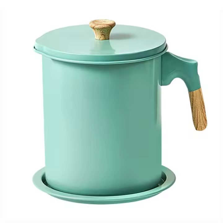 Olla de filtro de aceite de gran capacidad, contenedor de almacenamiento, colador, bandeja, filtro de aceite, hogar, nuevo, 1.4L, 1.7L - 1
