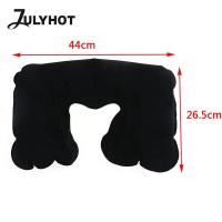 Almohada inflable en forma de U para viajes al aire libre, cojín suave para el cuello, salud, sueño, cabeza, anillo, cojín plegable - details 2